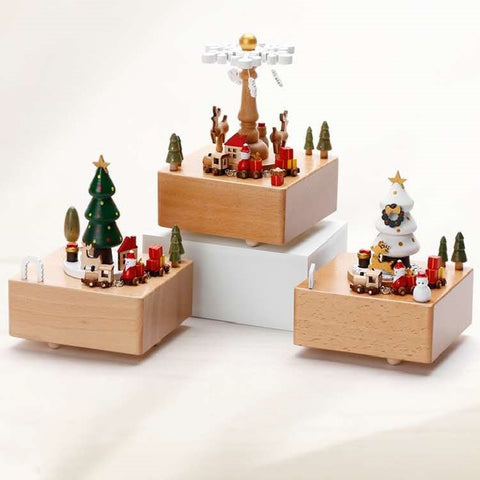 Christmas Wooden Music Boxes - HOMYEA