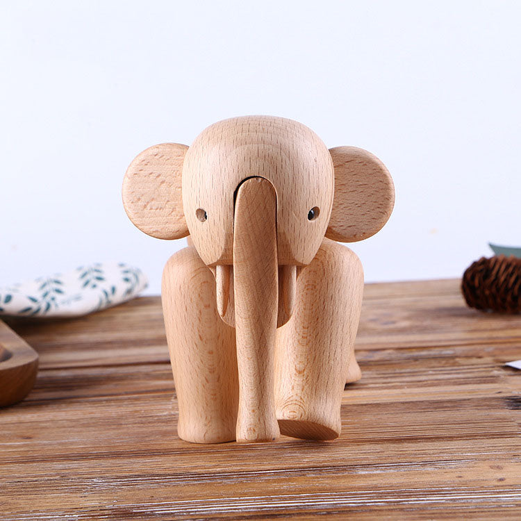 Creative Simple Wooden Elephant - HOMYEA