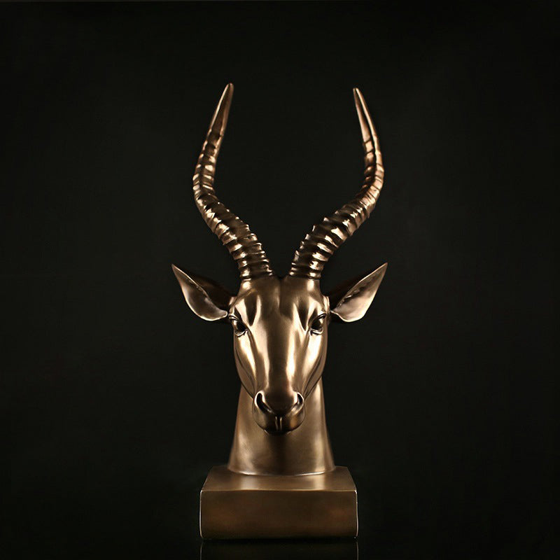 Deer Head Sculpture Bookends - HOMYEA