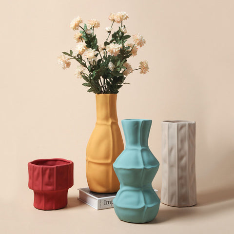 Simple Ceramic Vases In Morandi - HOMYEA