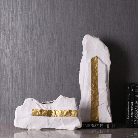 Simple Ceramic Mountain Stone Creative Vases - HOMYEA