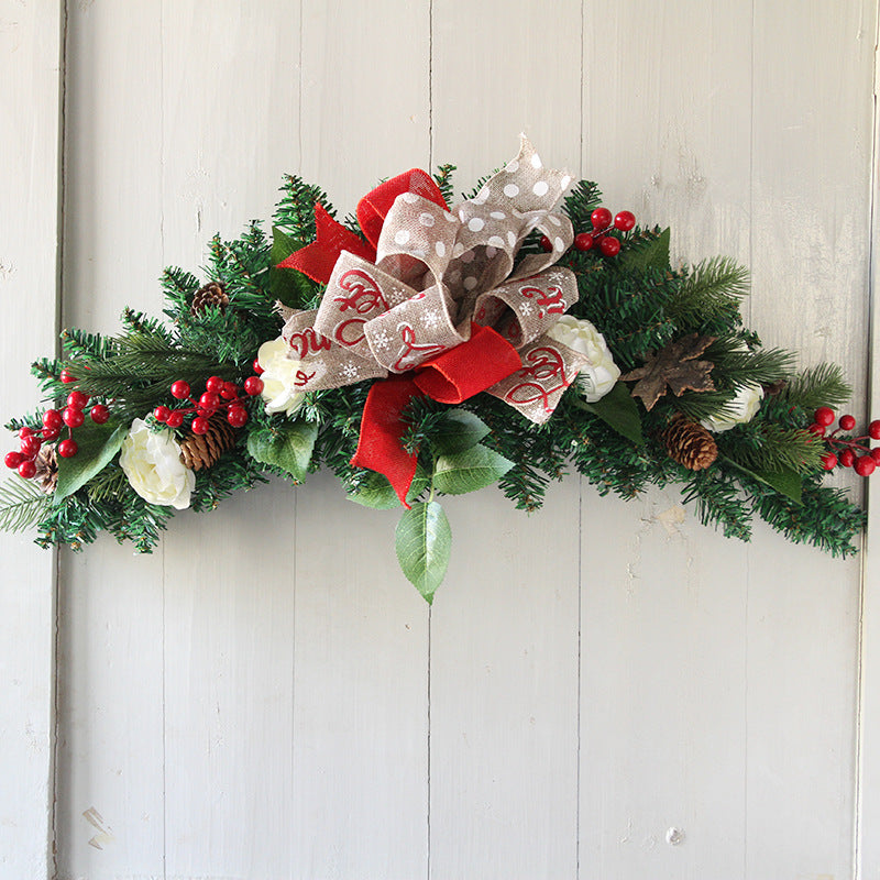 Horn Glowing Rattan Christmas Wreath - HOMYEA