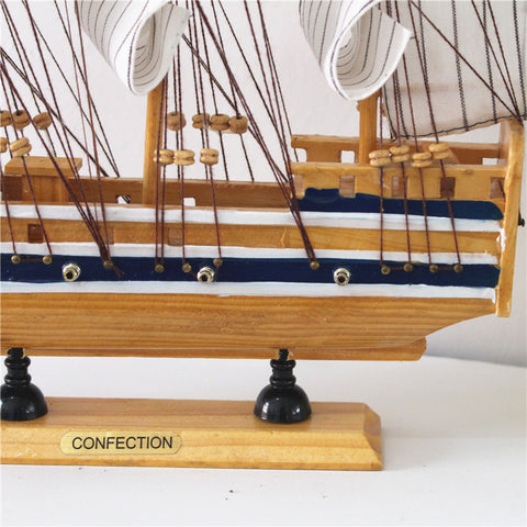 Wooden Sailboat Model - HOMYEA