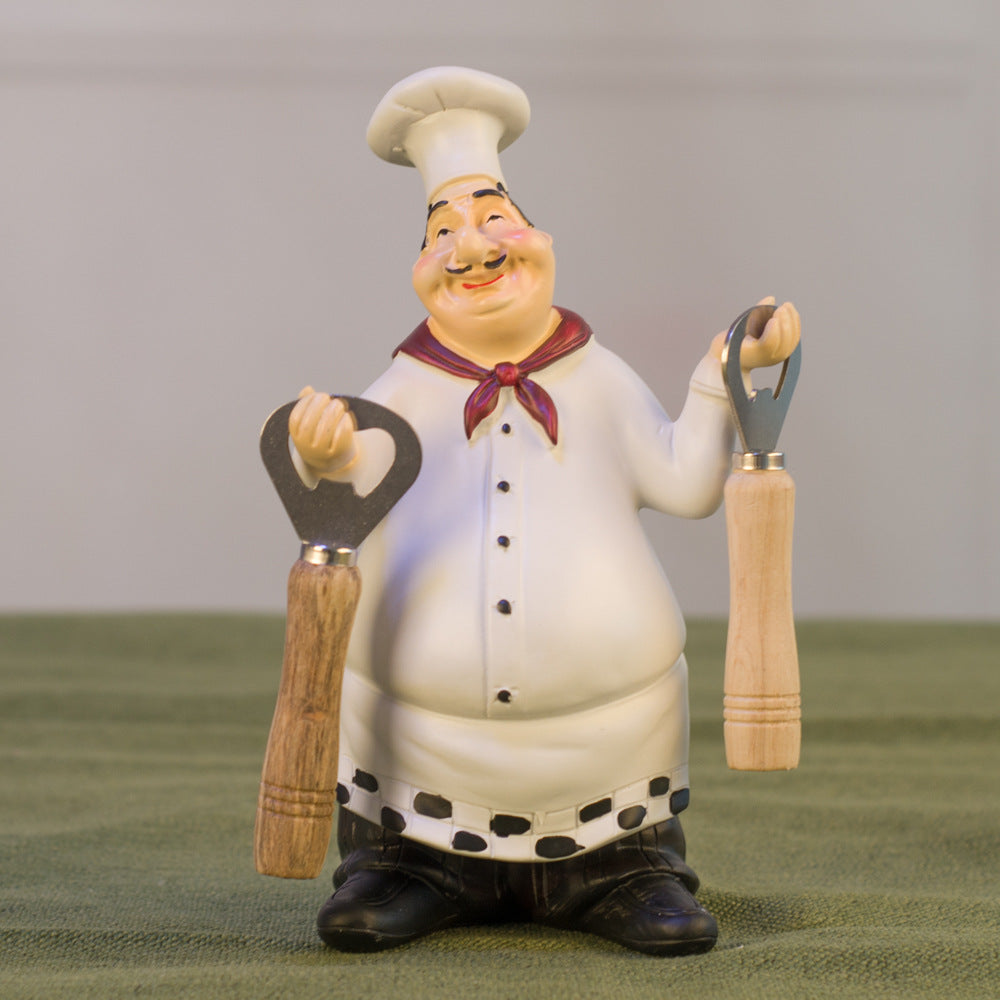 Retro Resin Chef Sculpture - HOMYEA