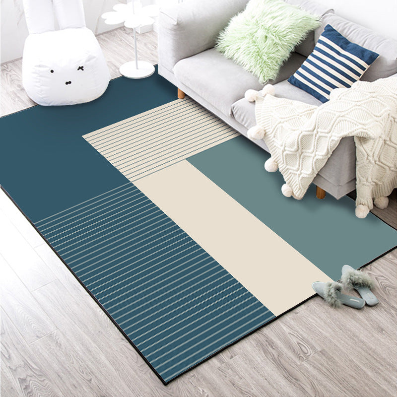 Dark Green Polyester Rugs - HOMYEA