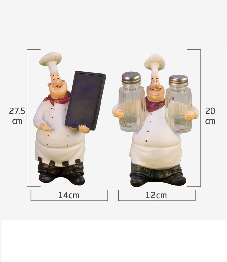 Retro Resin Chef Sculpture - HOMYEA