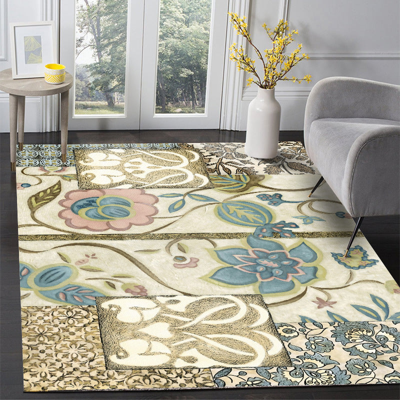 Flowered Rectangular Rugs - HOMYEA