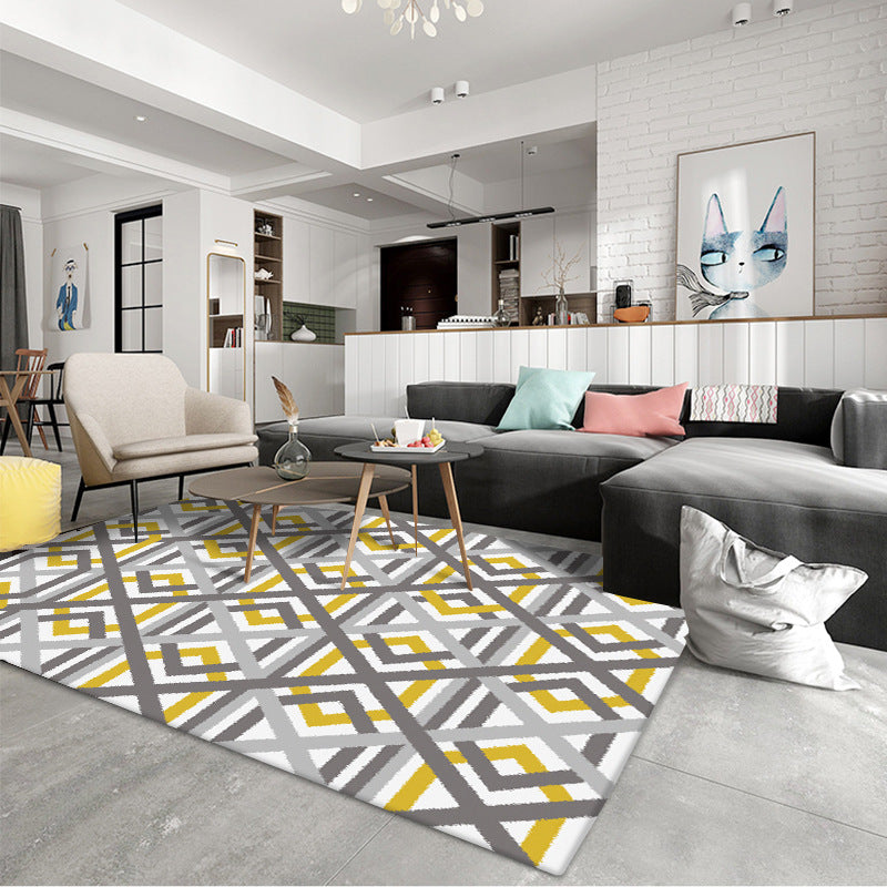 Rectangular Rugs With Geometric Lines - HOMYEA