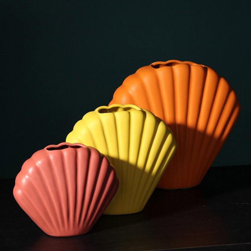 Shell Shaped Ceramic Vases - HOMYEA