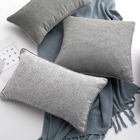 Gray Square Pillow Cover - HOMYEA