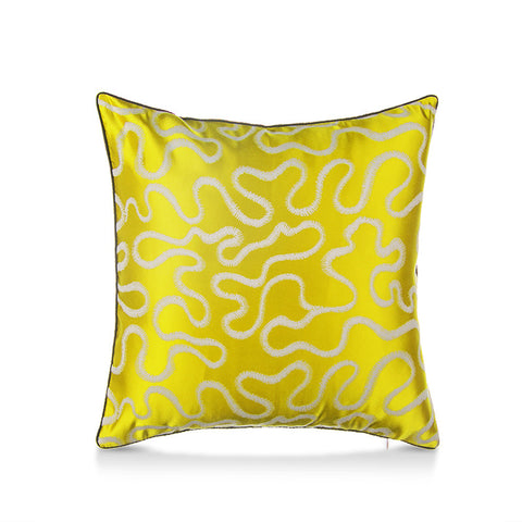 Solid-color Geometric Polyester Pillow Cover - HOMYEA