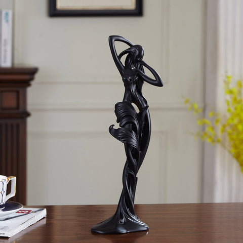 Cute Girl Figure Art Sculpture - HOMYEA