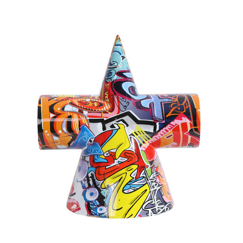 Geometric Cylinder Colorful Resin Statue - HOMYEA