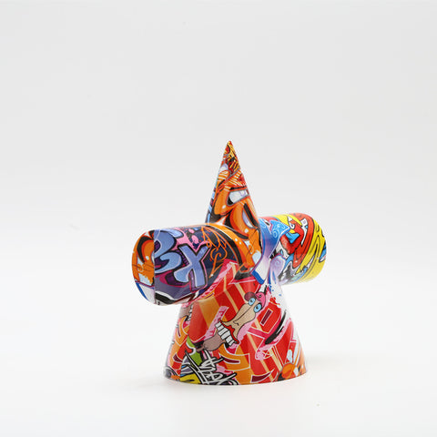 Geometric Cylinder Colorful Resin Statue - HOMYEA