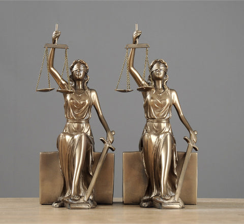 Justitia Sculpture Bookends - HOMYEA