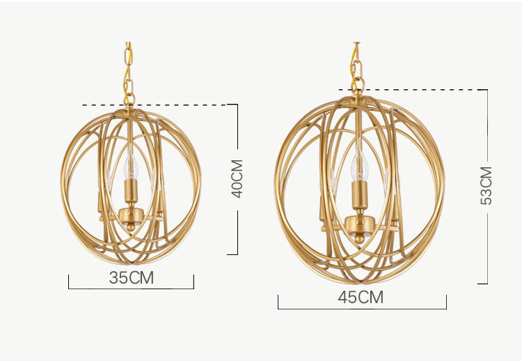 Golden Metal Ceiling Pendants - HOMYEA