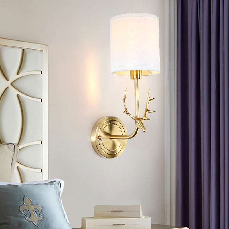 Golden Metal Bedroom Sconces - HOMYEA