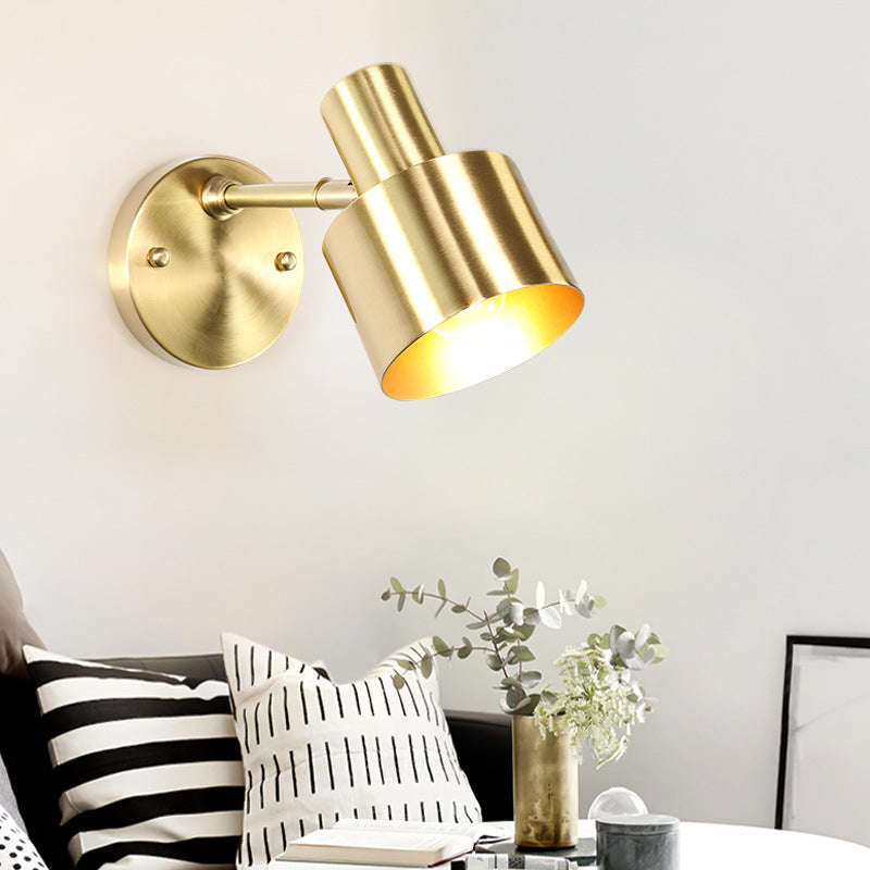 Golden Metal Bedroom Sconces - HOMYEA