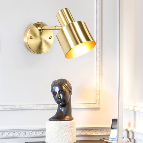 Golden Metal Bedroom Sconces - HOMYEA