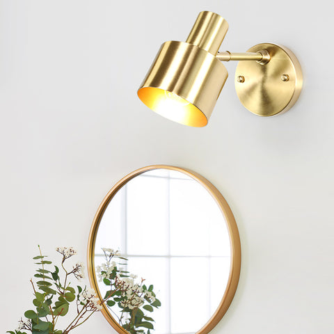 Golden Metal Bedroom Sconces - HOMYEA