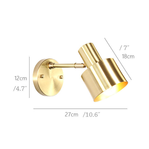 Golden Metal Bedroom Sconces - HOMYEA