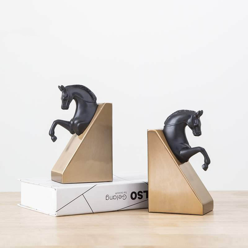 Horse Sculpture Bookends Set - HOMYEA