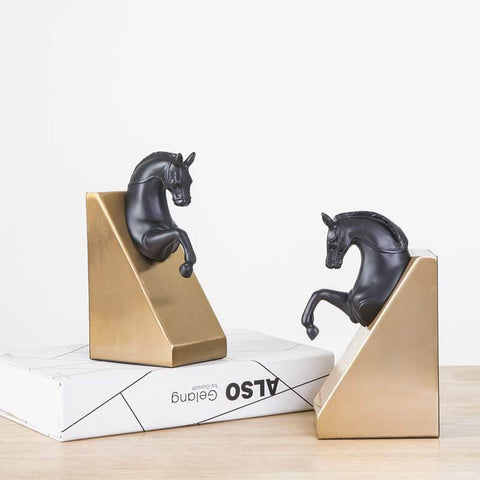 Horse Sculpture Bookends Set - HOMYEA