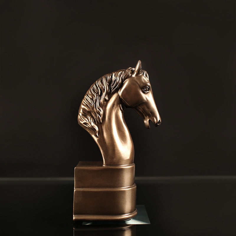 Horse Head Statue Shape Bookends - HOMYEA