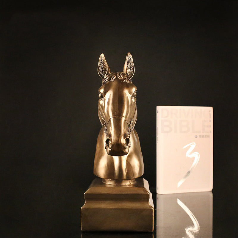 Horse Head Sculpture Bookends - HOMYEA