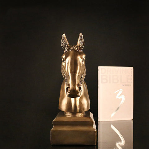 Horse Head Sculpture Bookends - HOMYEA