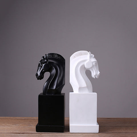 Horse Head Sculpture Bookends - HOMYEA