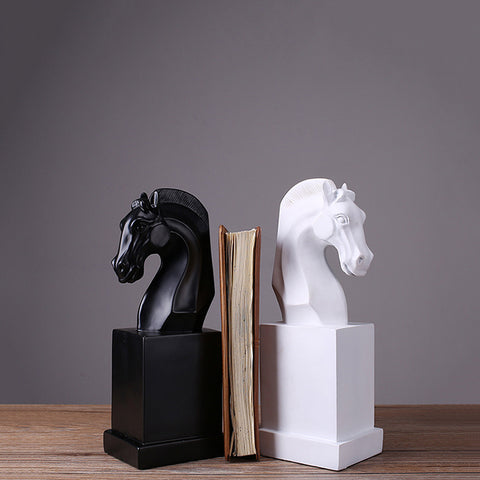 Horse Head Sculpture Bookends - HOMYEA