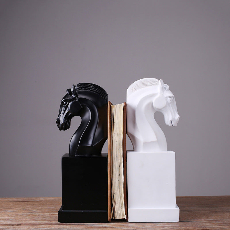 Horse Head Sculpture Bookends - HOMYEA