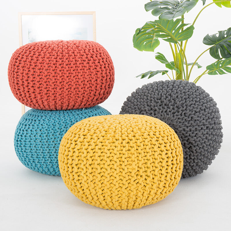 Cotton Rope Knitting Ottomans - HOMYEA