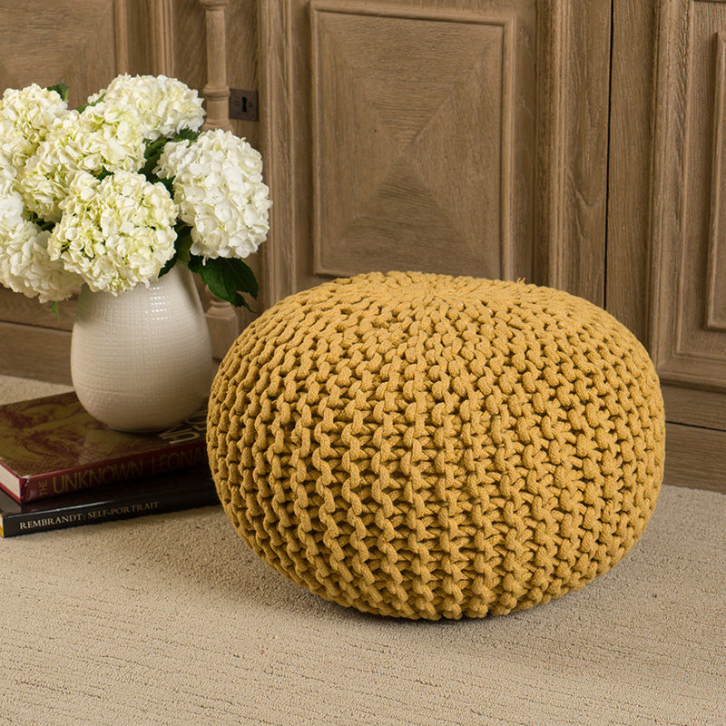 Cotton Rope Knitting Ottomans - HOMYEA