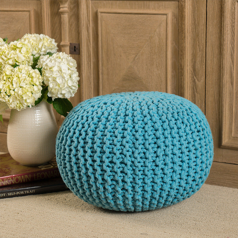 Cotton Rope Knitting Ottomans - HOMYEA