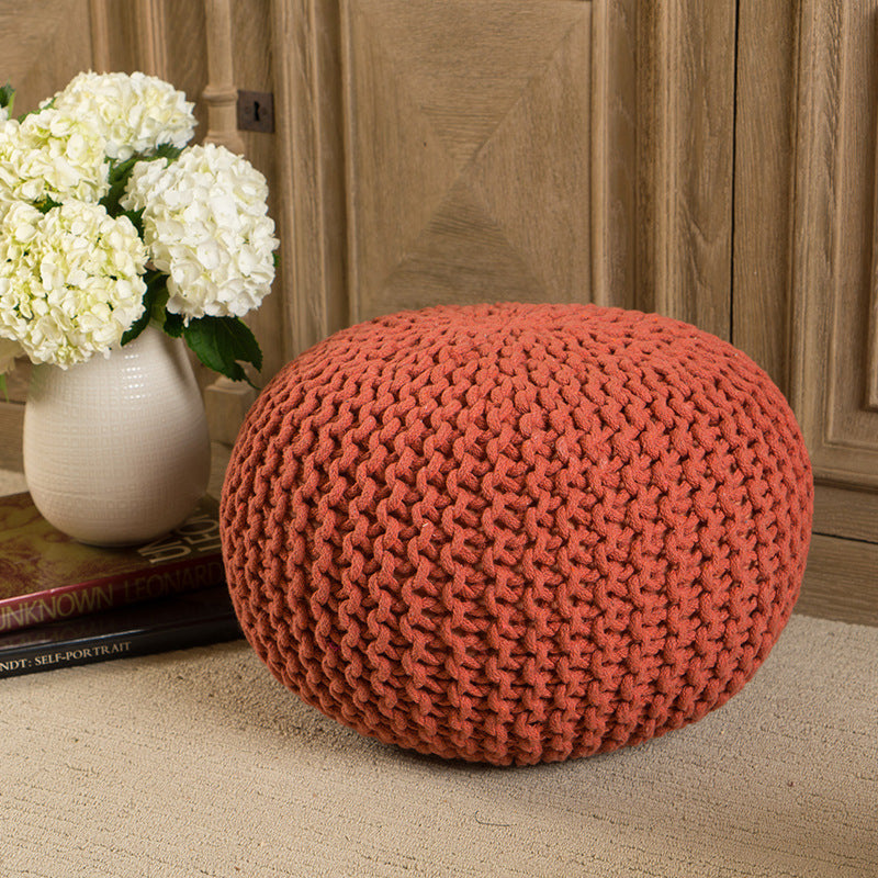 Cotton Rope Knitting Ottomans - HOMYEA