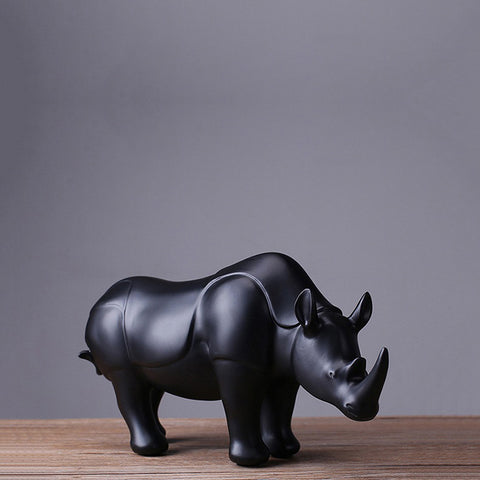 Rhinoceros Sculpture Decor Objects - HOMYEA