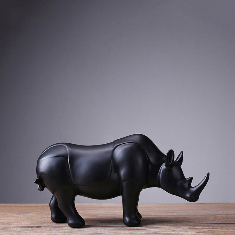 Rhinoceros Sculpture Decor Objects - HOMYEA