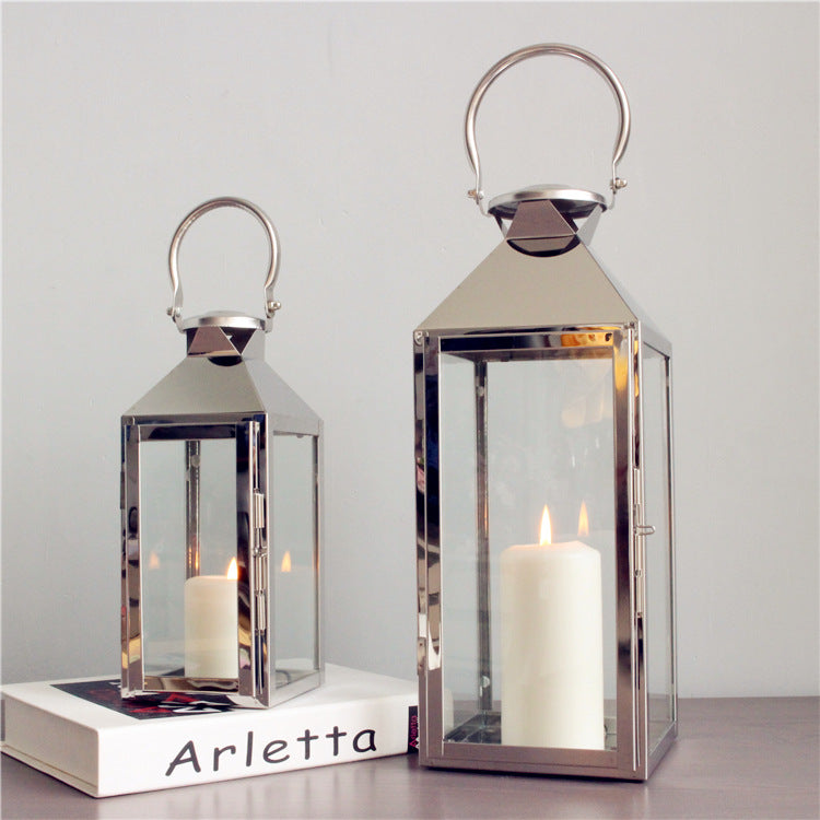 Silver Candle Lanterns - HOMYEA