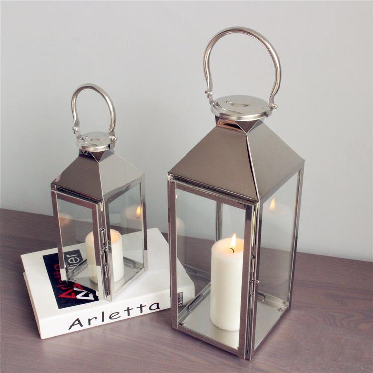 Silver Candle Lanterns - HOMYEA