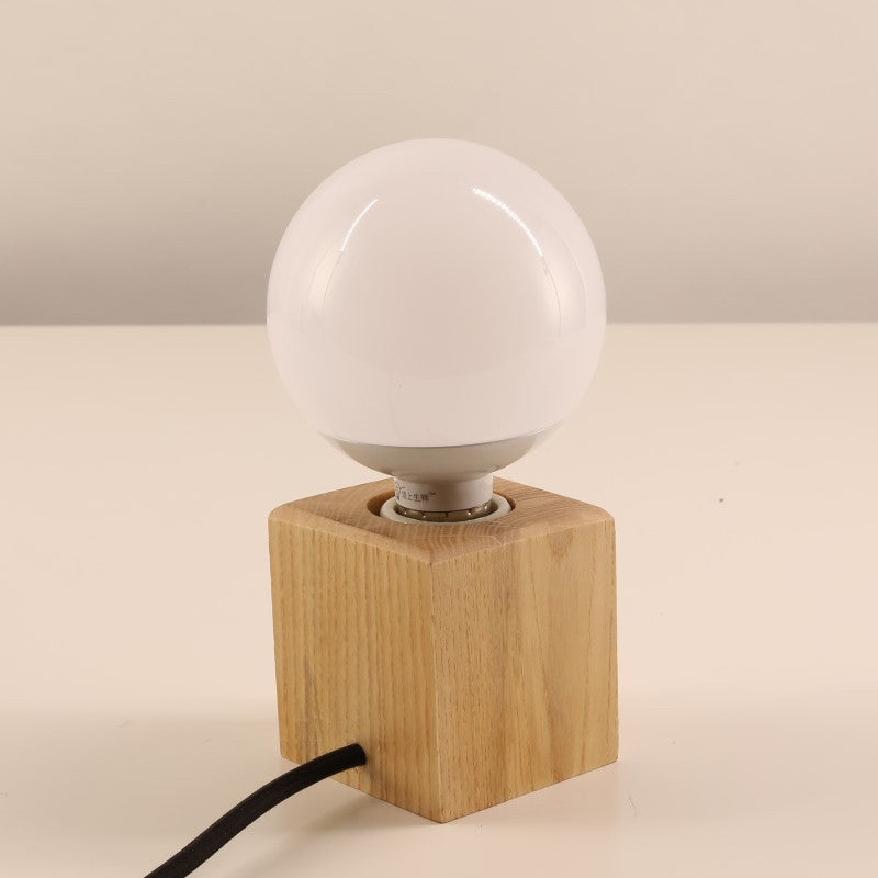 Wood Bedroom Small Desk Lamps - HOMYEA