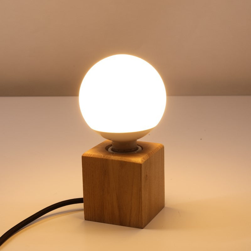 Wood Bedroom Small Desk Lamps - HOMYEA