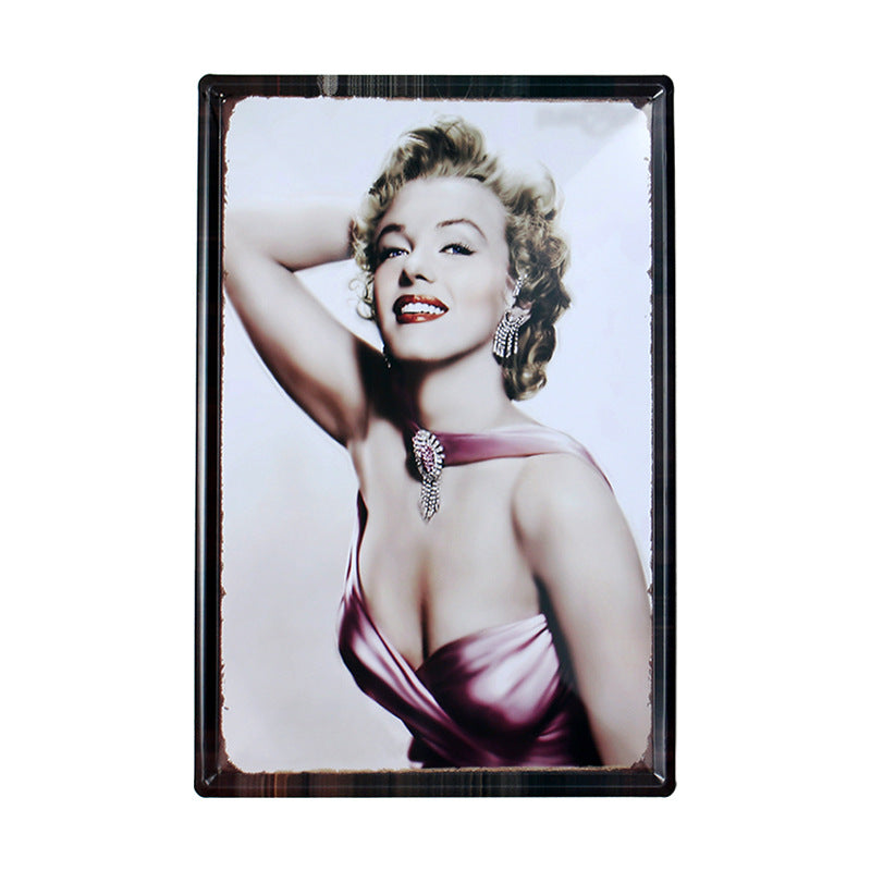 Marilyn Monroe Vintage Tinplate Wall Painting - HOMYEA