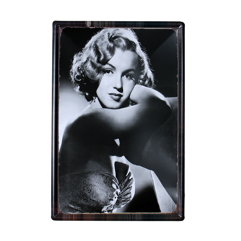 Marilyn Monroe Vintage Tinplate Painting - HOMYEA