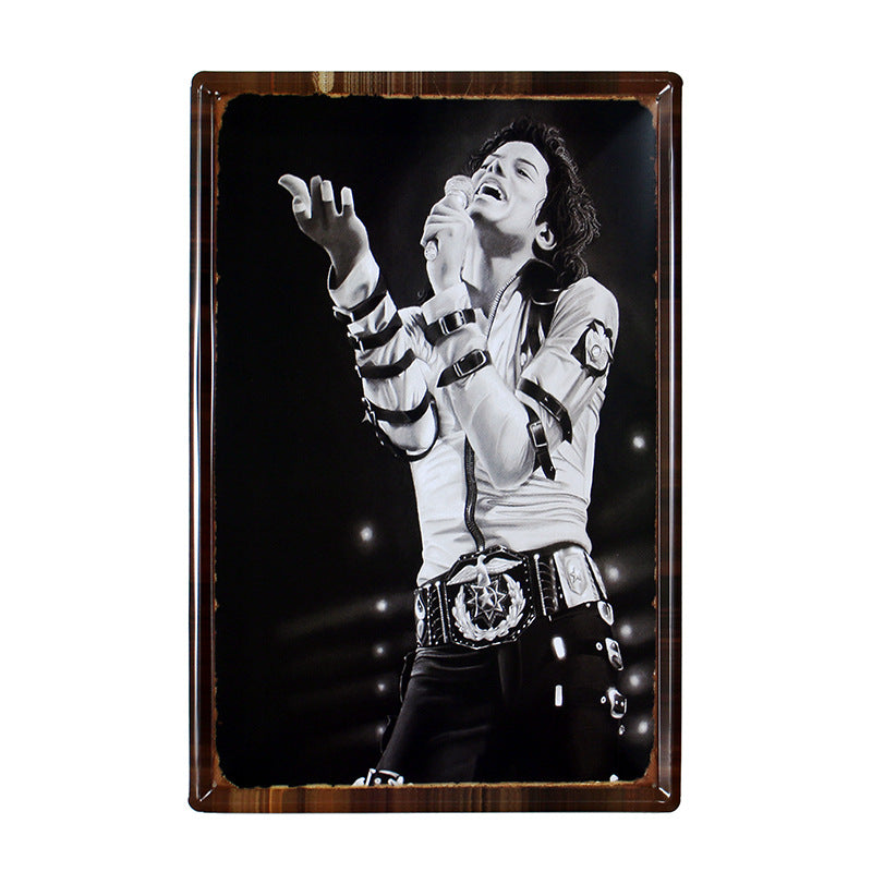 Michael Jackson Vintage Tinplate Wall Painting - HOMYEA