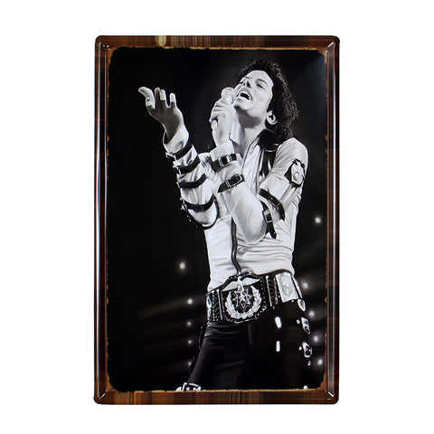 Michael Jackson Vintage Tinplate Wall Painting - HOMYEA