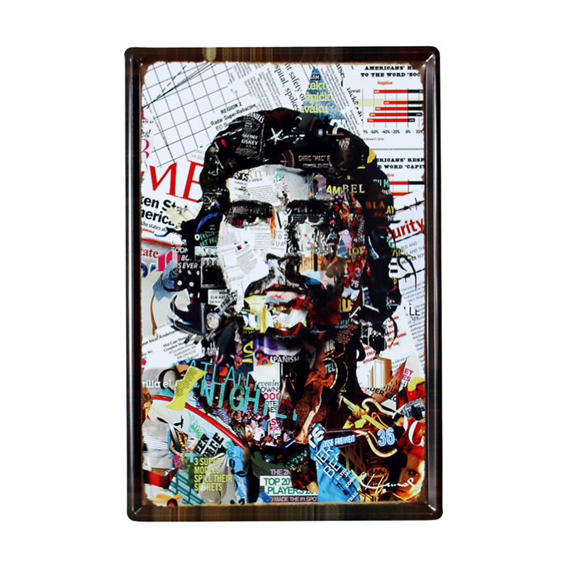 Guevara Vintage Tinplate Wall Painting - HOMYEA