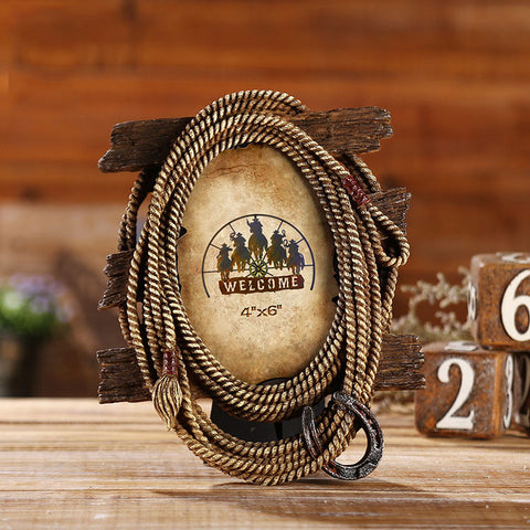 Western Cowboy Style Picture Frame - 09 - HOMYEA