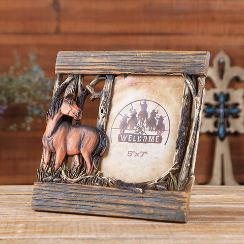 Western Cowboy Style Picture Frame - 04 - HOMYEA